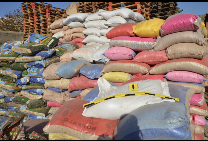 POLICE : Saisies de plus de 150 tonnes de riz impropre à la consommation à la Rue Tolbiac à Dakar...
