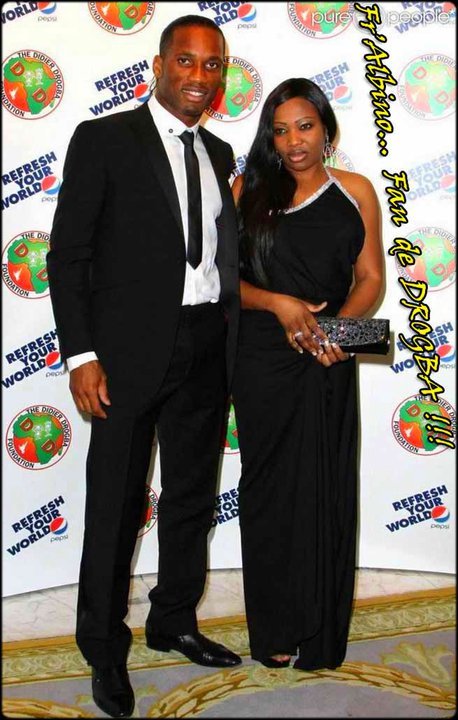 Didier Drogba et sa femme