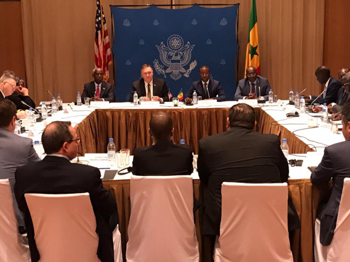 Visite du secrétaire d'État Américain Mike Pompeo au Sénégal : Signature d'accords de partenariat entre le secteur privé national sénégalais et américain.