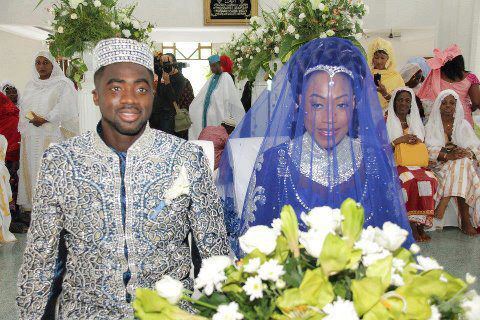 Kolo Touré et sa femme Mado, la photo de leur union.