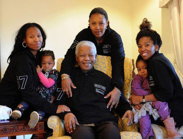 Nelson Mandela et sa famille