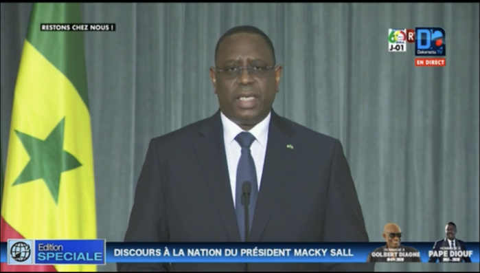Macky Sall : « La croissance économique est brutalement freinée et passera de 6,8% à moins de 3% »