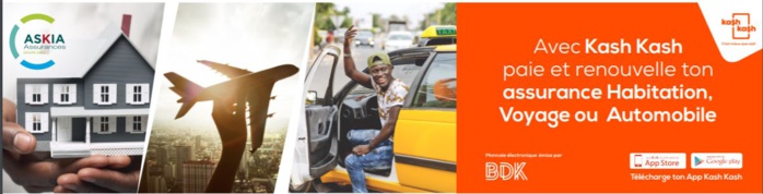 COMMUNIQUE DE PRESSE : Banque de Dakar et ASKIA Assurances annoncent le lancement du module assurance de l’application KASH KASH COMMUNIQUE DE PRESSE : Banque de Dakar et ASKIA Assurances annoncent le lancement du module assurance de l’application KASH KASH