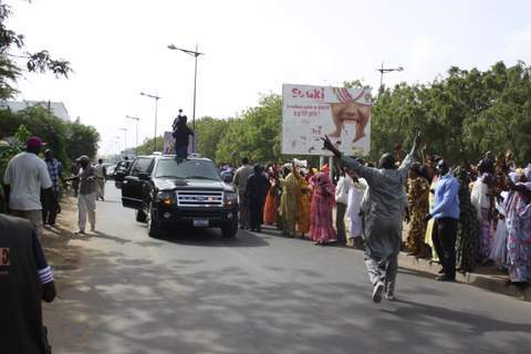 L'arrivée de Me Abdoulaye Wade au centre Fadilou Mbacké, au Point E (PHOTOS)