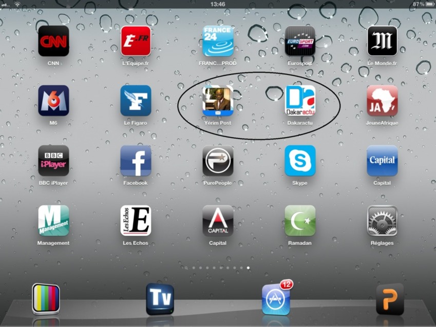Dakaractu sur Ipad, iphone, ipod touch  comment configurer votre application