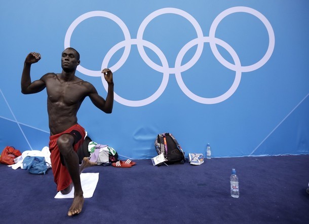 Malick Fall, nageur Sénégalais, porte drapeau aux Jeux olympiques d’été de 2004