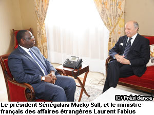 Laurent Fabius à Macky Sall: ‘’Tout est réuni pour une nouvelle et excellente page entre le Sénégal et la France "
