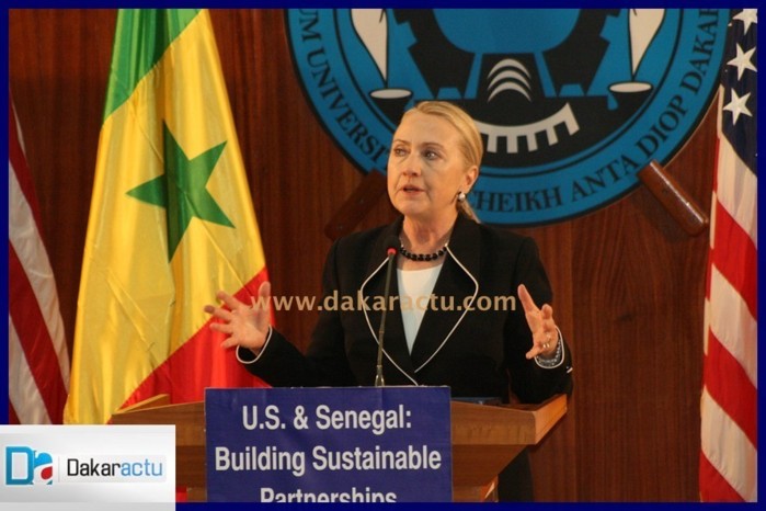 "Les Etats-Unis sont fiers du Sénégal, un pays qui n’a jamais connu de coup d’Etat" (Hillary Clinton)