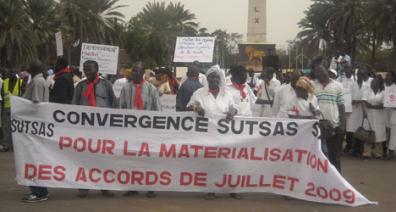 7 syndicalistes du Sutsas placés sous mandat de dépôt