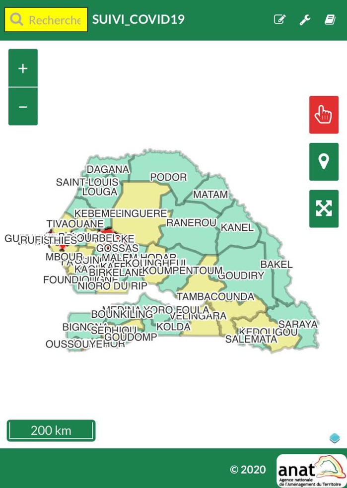 Suivi épidémique : Au Sénégal, 26 départements sur 45 ne comptent aucun malade de coronavirus.