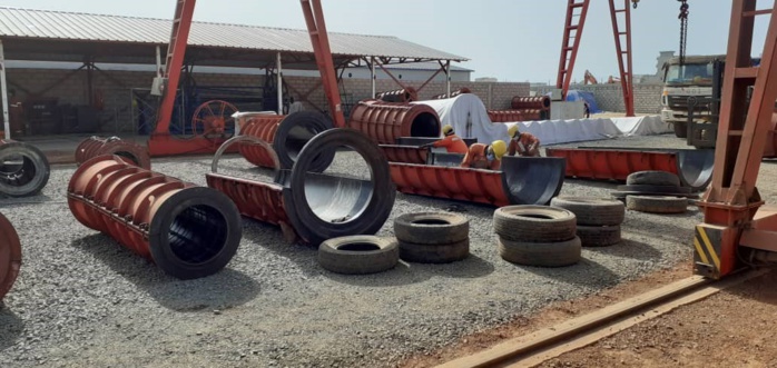 Avancement physique des travaux du BRT à Guédiawaye sur la section 1 : « grande mosquee - croisement bethio thioune » Avancement physique des travaux du BRT à Guédiawaye sur la section 1 : « grande mosquee - croisement bethio thioune »