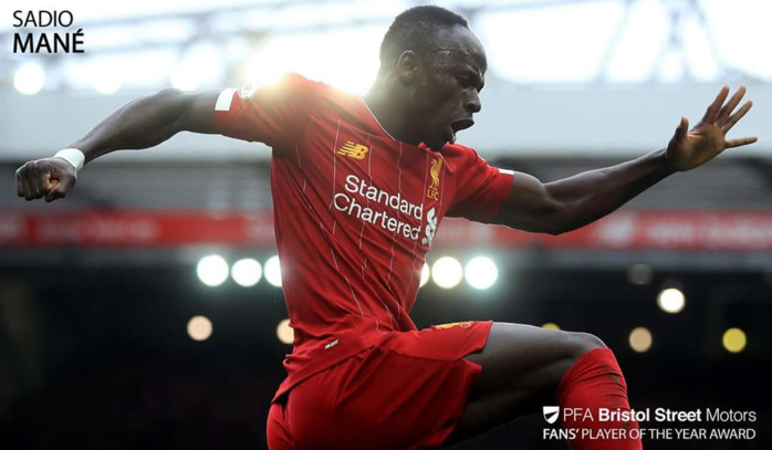 Premier League : Sadio Mané sacré meilleur joueur de la saison par les supporters. Premier League : Sadio Mané sacré meilleur joueur de la saison par les supporters.