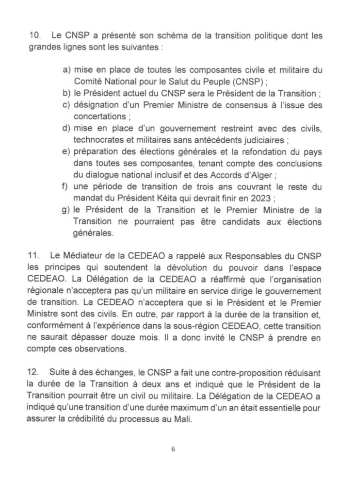 Crise au Mali : Voici le rapport de mission du médiateur de la CEDEAO Goodluck Jonathan (DOCUMENTS) Crise au Mali : Voici le rapport de mission du médiateur de la CEDEAO Goodluck Jonathan (DOCUMENTS)