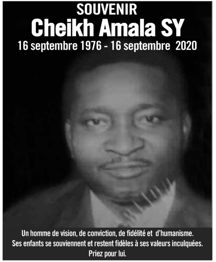 Souvenirs: Cheikh Amala SY 16 sep 1976 - 16 sep 2020