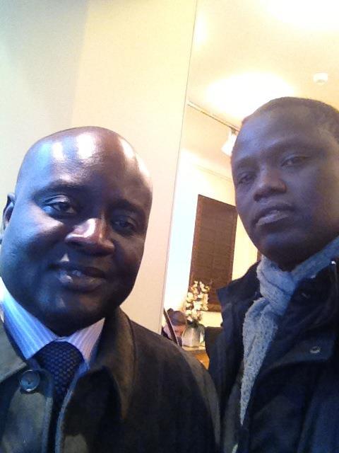 Serigne Habib Sy Mansour avec l'ancien promoteur de lutte Alioune Petit Mbaye