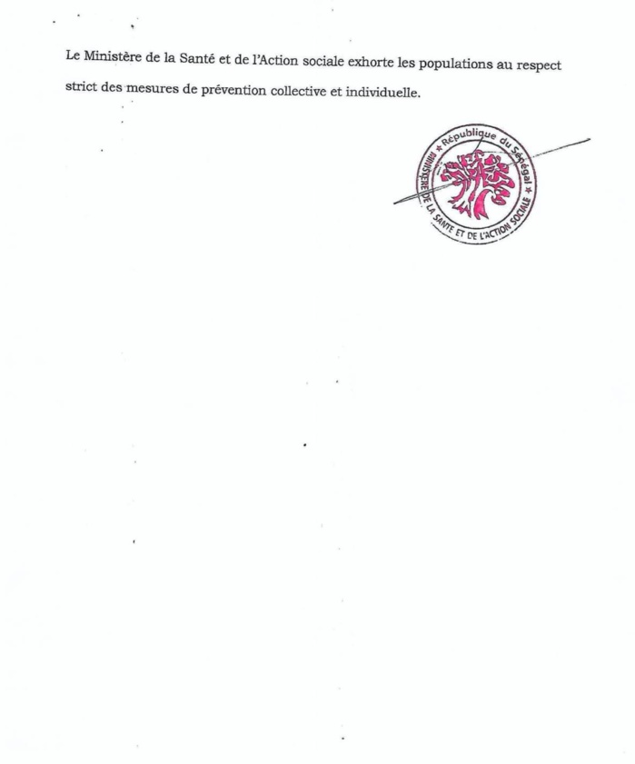 SÉNÉGAL : 23 nouveaux cas testés positifs au coronavirus, 68 nouveaux guéris, aucun nouveau décès et 5 cas graves en réanimation