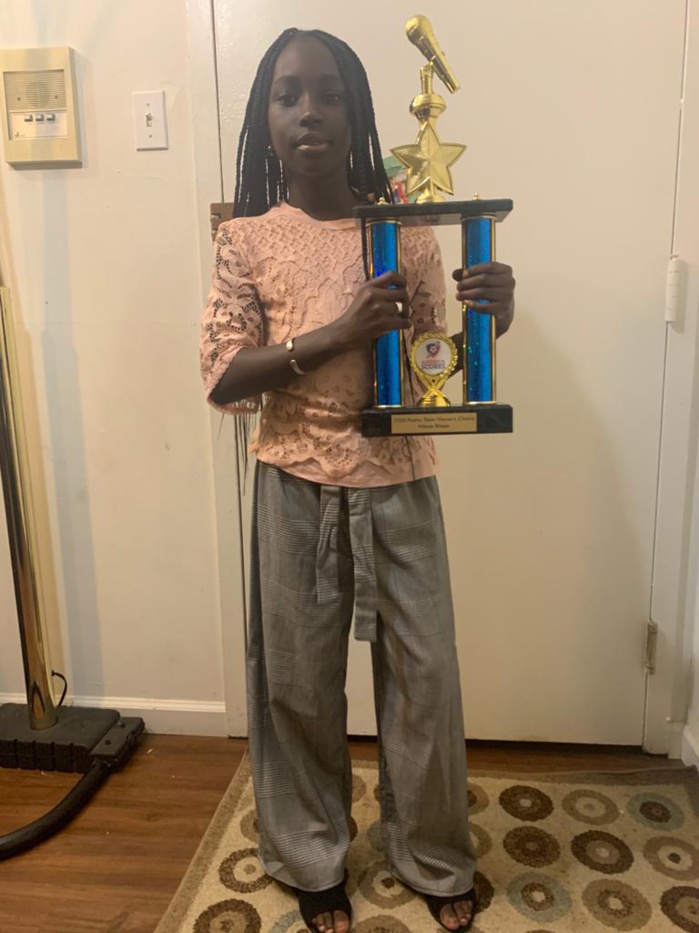Éducation : Le Sénégal honoré aux Usa.  Ndèye Fatou Bitèye, de père et de mère d’origine sénégalaise, remporte le trophée de « USA SLAM NATIONAL POESY 2020 »