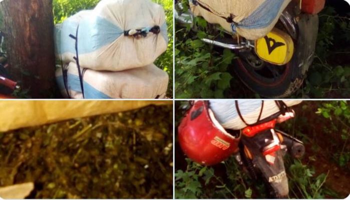 Nord Sindian : L’armée a saisi 02 motos et  02 sacs et demi de chanvre indien.