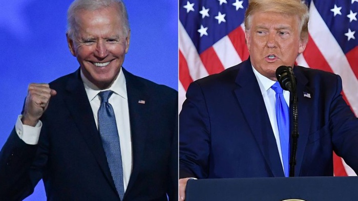Élections aux États-Unis / Résultats provisoires : Joe Biden crédité de 253 à 264 contre 213 à 214 grands électeurs pour Trump.
