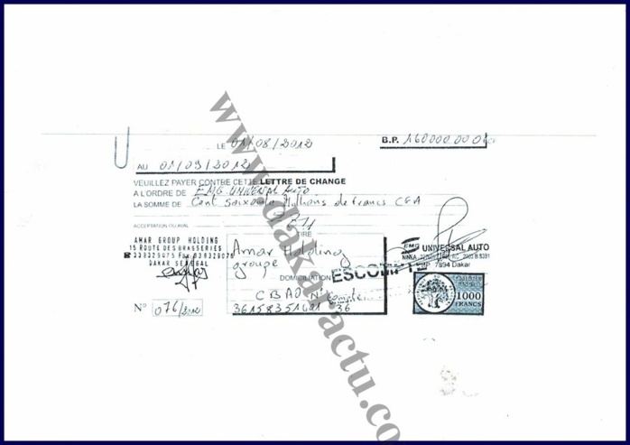 Exclusif. Ce qui s’est réellement passé dans les transactions entre Wade, Cheikh Amar, Samuel Sarr et M'baye Guèye.  (DOCUMENTS)