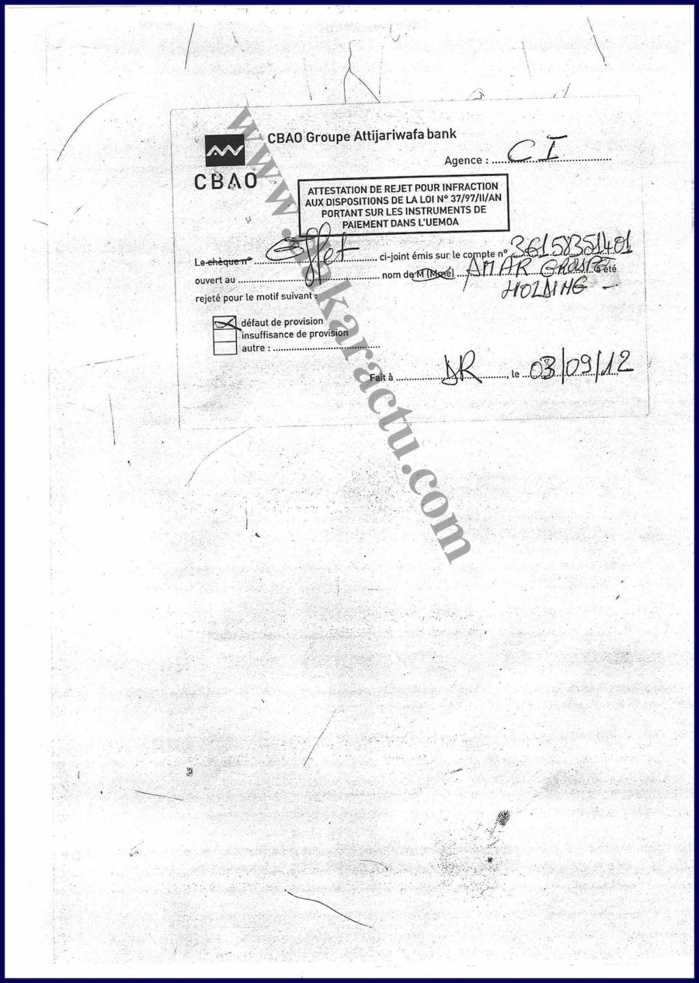 Exclusif. Ce qui s’est réellement passé dans les transactions entre Wade, Cheikh Amar, Samuel Sarr et M'baye Guèye.  (DOCUMENTS)