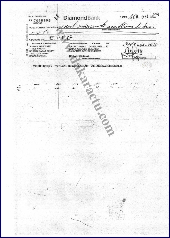 Exclusif. Ce qui s’est réellement passé dans les transactions entre Wade, Cheikh Amar, Samuel Sarr et M'baye Guèye.  (DOCUMENTS)