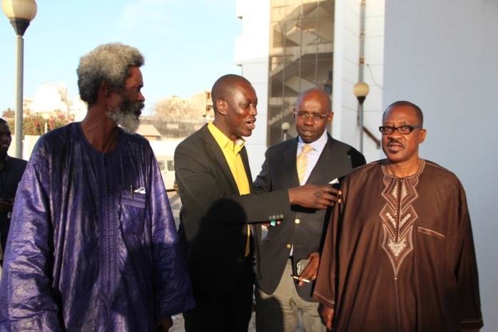 Cheikh Tidiane Sy, Me Madické Niang et Samuel Sarr au tribunal pour soutenir Thierno Ousmane Sy (IMAGES)