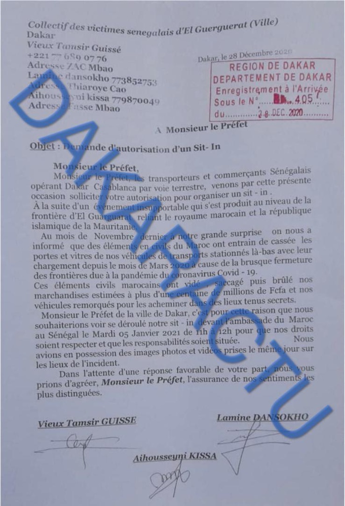 Frontière « Kandahar » / Le calvaire des commerçants sénégalais, entre exactions marocaines et mutisme des autorités sénégalaises ! Frontière « Kandahar » / Le calvaire des commerçants sénégalais, entre exactions marocaines et mutisme des autorités sénégalaises !