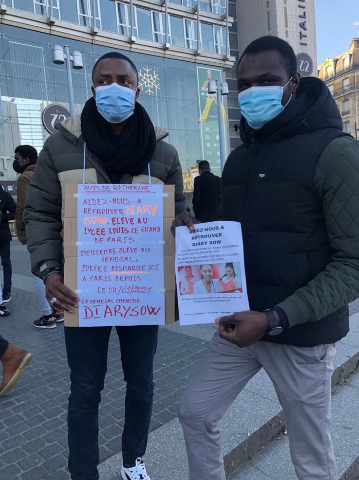 Diary Sow portée disparue à Paris : Les étudiants en France investissent les rues pour retrouver la meilleure élève du Sénégal. Diary Sow portée disparue à Paris : Les étudiants en France investissent les rues pour retrouver la meilleure élève du Sénégal.