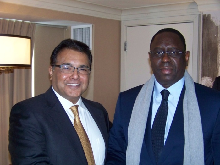 Praveen Khilnani Directeur des Operations TETRA WORLDWIDE LLC avec Macky Sall
