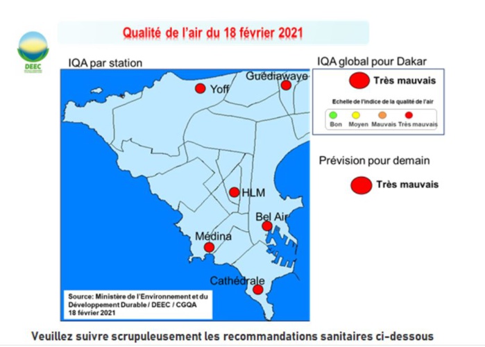 Mauvaise qualité de l’air : L'amélioration est attendue à partir du 21 février 2021