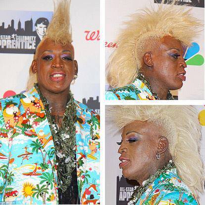 Le nouveau look de l'ancien basketteur  Denis Rodman