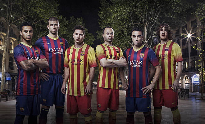 FC Barcelone : Nouveaux maillots des Catalans saisons 2013-2014 (Officiel)