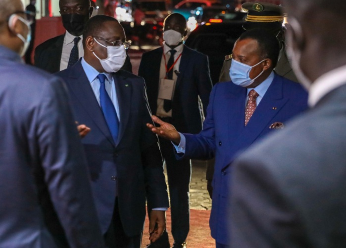 Congo Brazzaville : Le président Macky Sall accueilli par son homologue Denis Sassou Nguesso.