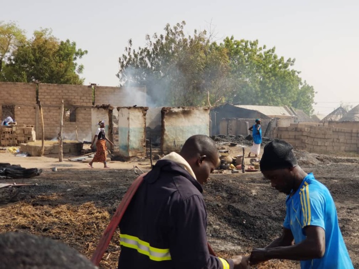 Koumpentoum : Un violent incendie détruit une partie du village de Douba.