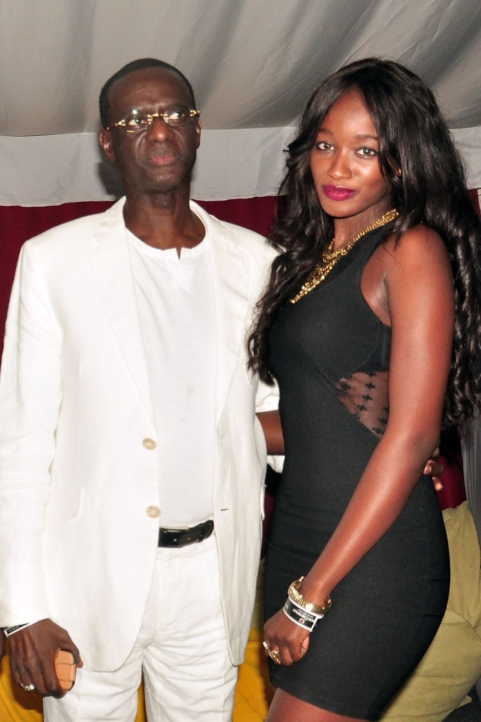 Mansour Dieng d'Icone en compagnie de Bruna Ndiaye au lancement de la montre LOUIS CHEVROLET d'El hadj Diouf hier à Radisson Blu