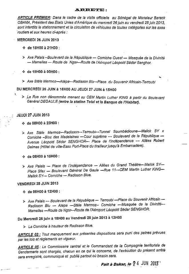 Séjour de Barack Obama à Dakar : Macky et Cie régentent la circulation