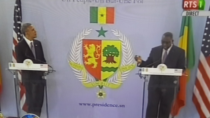 Début de la conférence de presse conjointe de Sall et d'Obama