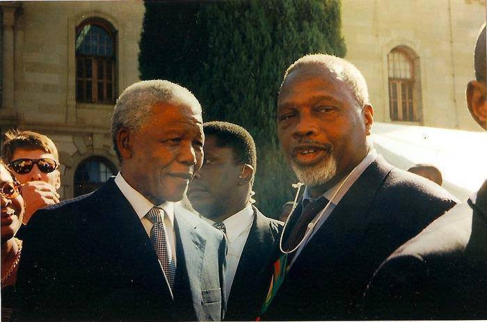 Nelson Mandela "Madiba" en compagnie d'Amath Dansokho