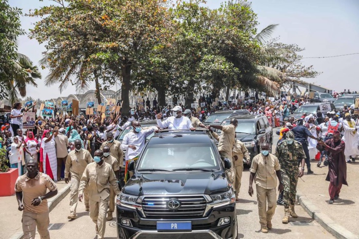 Tournée économique : Le président Macky Sall est arrivé à Saint-Louis (images)