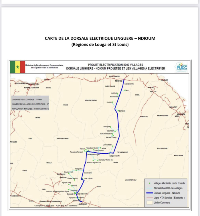 Électrification rurale : Le projet de la dorsale Ndioum-Linguère pour impacter 11.600 personnes.