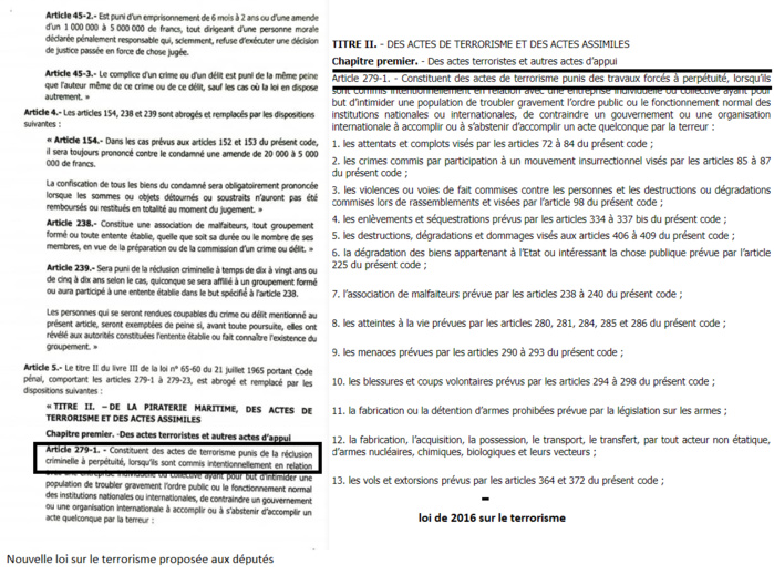 Modification de la loi portant code pénal du Sénégal : textuellement, quels sont les changements proposés par le gouvernement ? Modification de la loi portant code pénal du Sénégal : textuellement, quels sont les changements proposés par le gouvernement ?