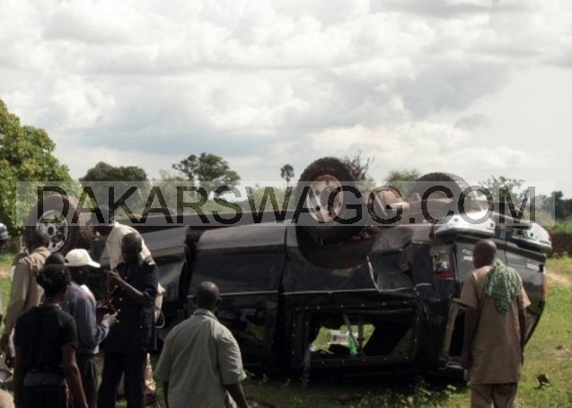 [EXCLUSIF] L’accident du cortège de Macky Sall à Keur Martin à Fatick: Les images 