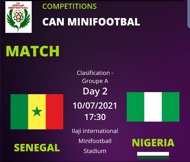 CAN minifoot 2021: Le Sénégal joue son 2ème match à 16h30 GMT contre le pays hôte, Nigéria.