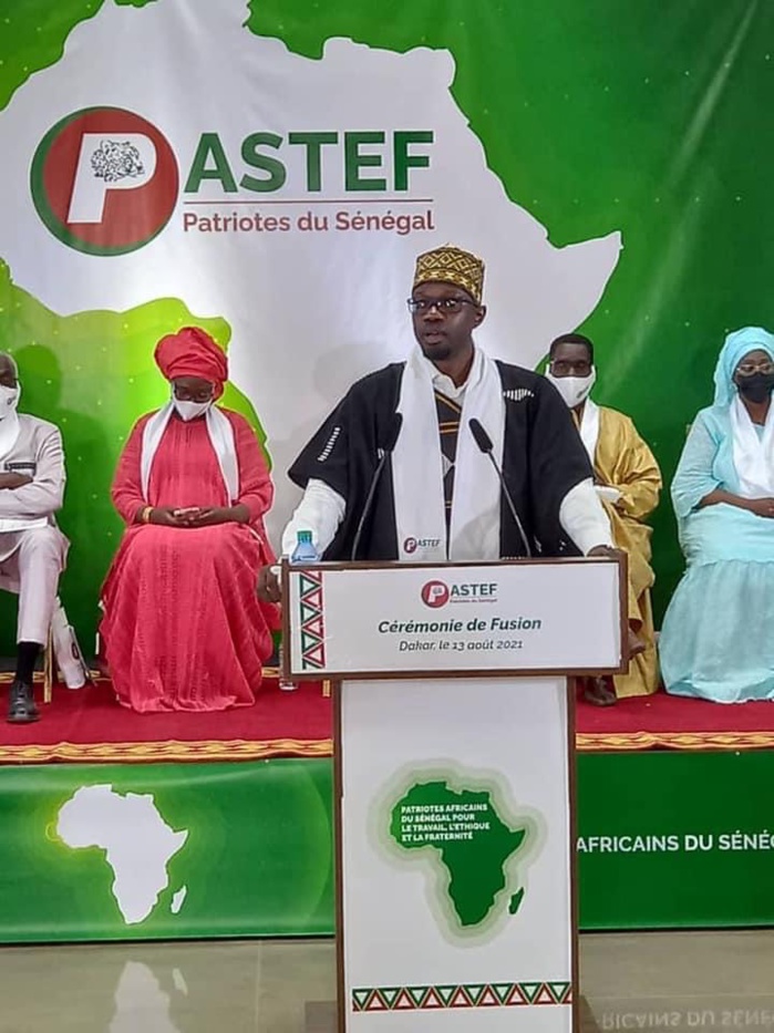 Fusion politique : PASTEF accueille 14 organisations et devient Patriotes Africains du Sénégal pour le Travail, l’Éthique et la Fraternité. Fusion politique : PASTEF accueille 14 organisations et devient Patriotes Africains du Sénégal pour le Travail, l’Éthique et la Fraternité.