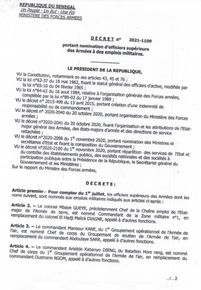 Vaste chamboulement dans l’Armée : le Colonel Kandé de la Zone 5 nommé commandant des forces spéciales Vaste chamboulement dans l’Armée : le Colonel Kandé de la Zone 5 nommé commandant des forces spéciales