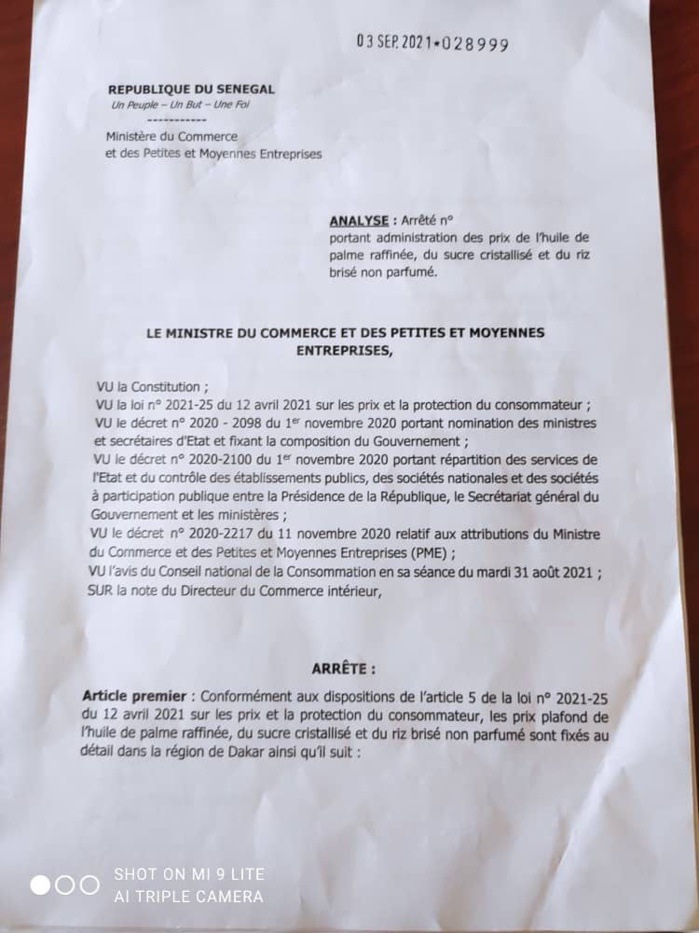 Denrées de première nécessité : une nouvelle grille tarifaire fixée par le service régional du commerce