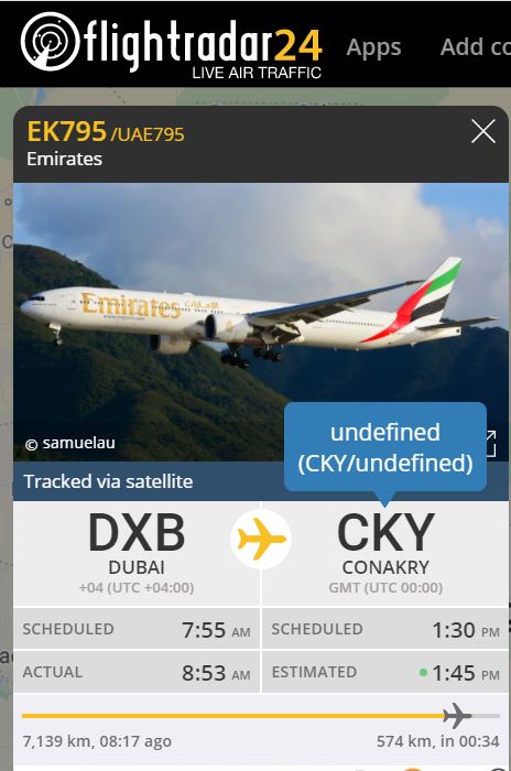Crise en Guinée : « Fly Emirates » débarque ses passagers à Dakar