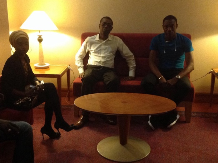 Tange et Maty 3 Pommes en plein tournage de 100% people avec Youssou Ndour à Bruxelles 