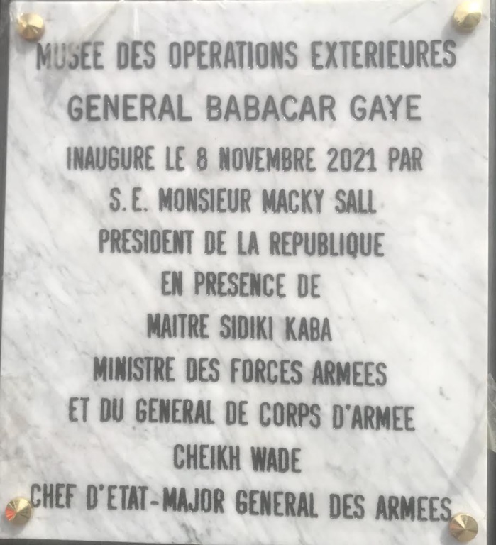 Forces armées du Sénégal : Le Musée des Opérations Extérieures baptisé Général Babacar Gaye.